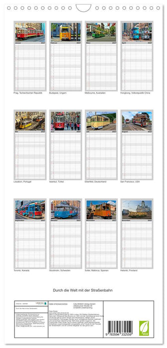 Durch die Welt mit der Straßenbahn (CALVENDO Familienplaner 2027)