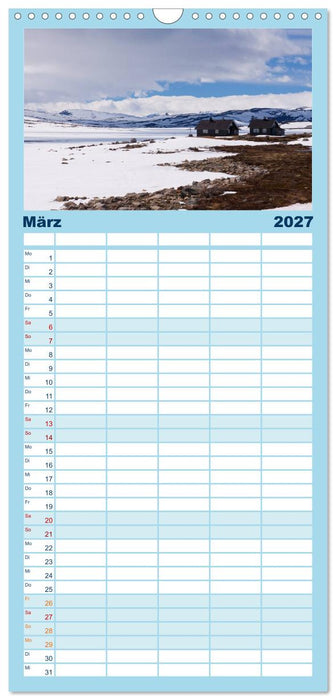 Norwegen - Land im Norden (CALVENDO Familienplaner 2027)