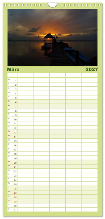 Von Mexiko nach Panama in 12 Monaten (CALVENDO Familienplaner 2027)