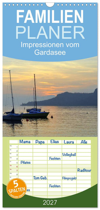 Impressionen vom Gardasee (CALVENDO Familienplaner 2027)