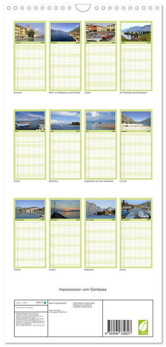 Impressionen vom Gardasee (CALVENDO Familienplaner 2027)