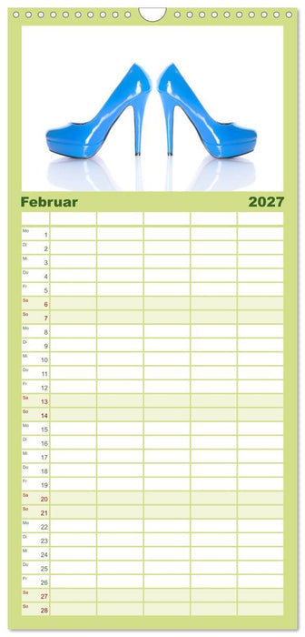 Farbenfrohe High Heels (CALVENDO Familienplaner 2027)