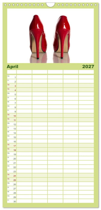 Farbenfrohe High Heels (CALVENDO Familienplaner 2027)