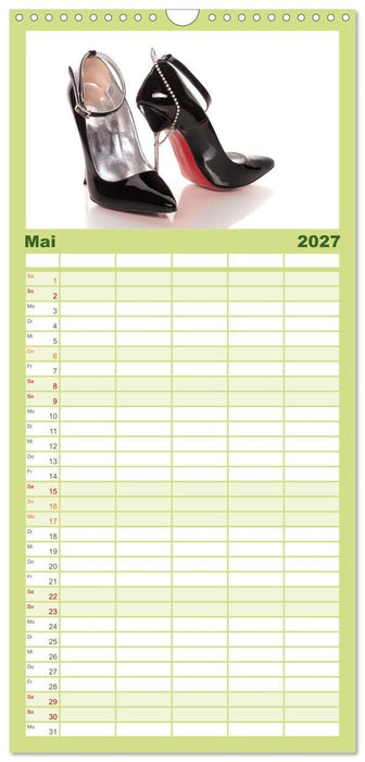 Farbenfrohe High Heels (CALVENDO Familienplaner 2027)