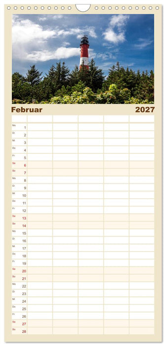 Sylt - Strandspaziergang (CALVENDO Familienplaner 2027)