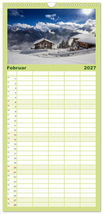 Bergbauernhöfe im Ultental (CALVENDO Familienplaner 2027)