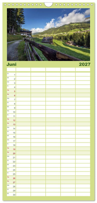 Bergbauernhöfe im Ultental (CALVENDO Familienplaner 2027)
