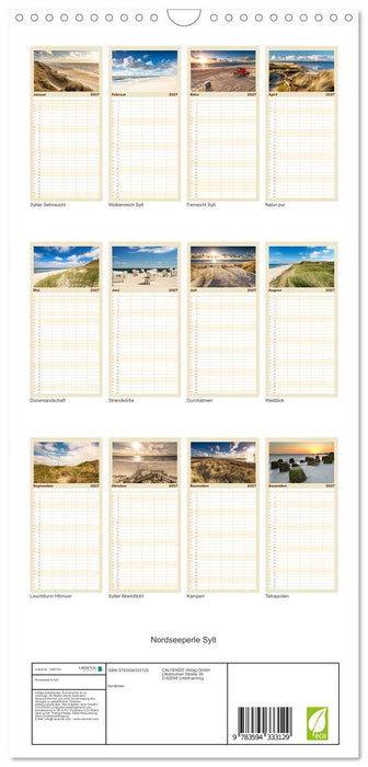 Nordseeperle Sylt (CALVENDO Familienplaner 2027)