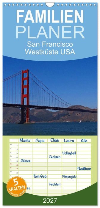 San Francisco Westküste USA (CALVENDO Familienplaner 2027)