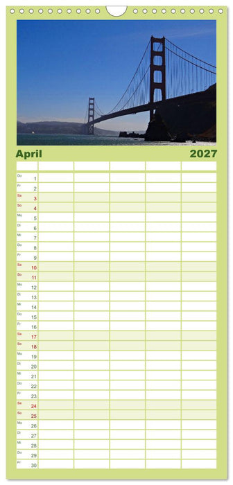 San Francisco Westküste USA (CALVENDO Familienplaner 2027)