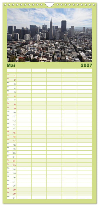 San Francisco Westküste USA (CALVENDO Familienplaner 2027)
