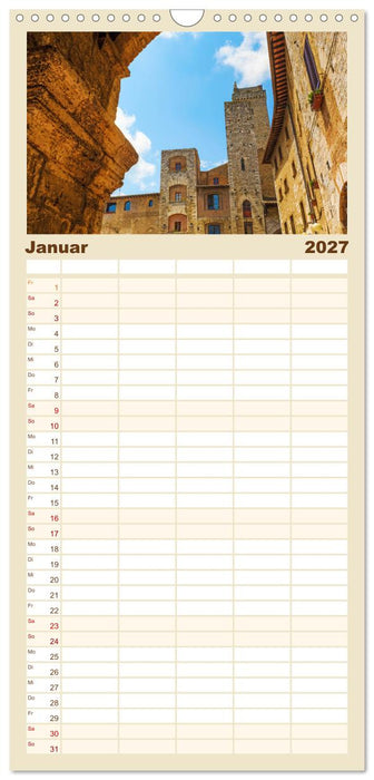 San Gimignano, die Stadt der Türme (CALVENDO Familienplaner 2027)