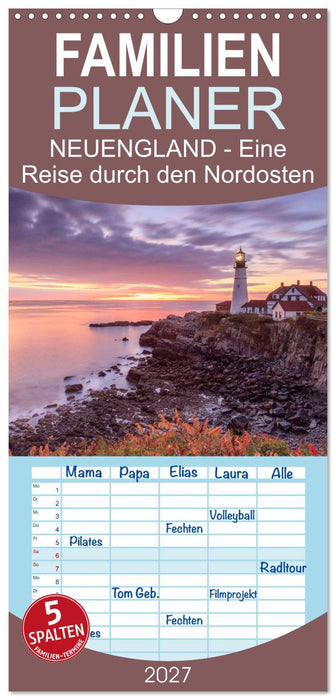 NEUENGLAND - Eine Reise durch den Nordosten der USA (CALVENDO Familienplaner 2027)