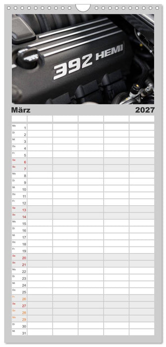 Dodge Challenger SRT8 (CALVENDO Familienplaner 2027)
