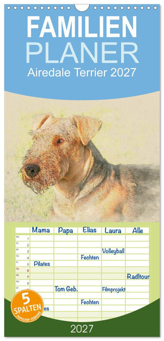 Airedale Terrier 2027 (CALVENDO Familienplaner 2027)