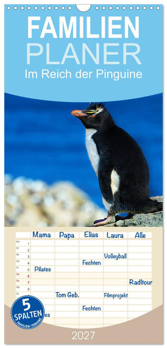 Im Reich der Pinguine (CALVENDO Familienplaner 2027)