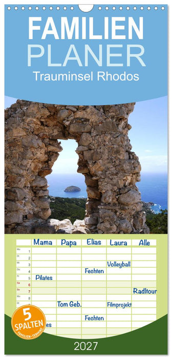 Trauminsel Rhodos (CALVENDO Familienplaner 2027)