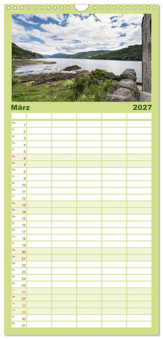 Schottland Highlands und Ostküste (CALVENDO Familienplaner 2027)
