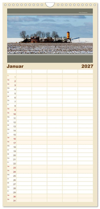 Der Pilsumer Leuchtturm (CALVENDO Familienplaner 2027)