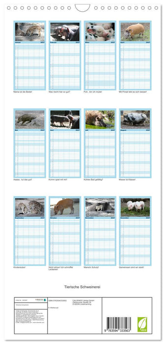 Tierische Schweinerei (CALVENDO Familienplaner 2027)