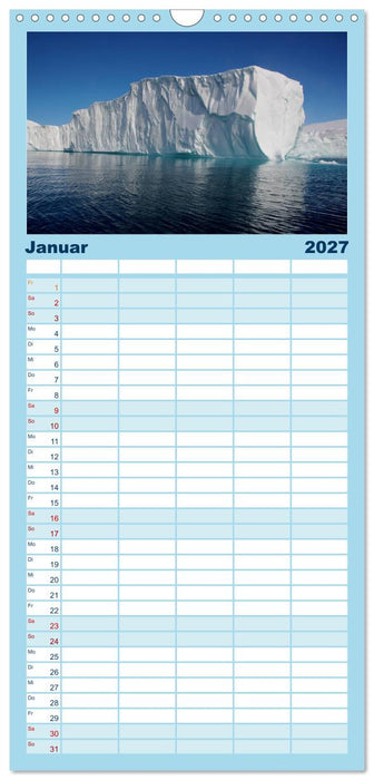 EISIGE GIGANTEN in der DISKOBUCHT (CALVENDO Familienplaner 2027)