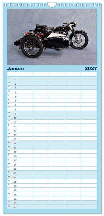 Deutsche Motorrad Oldtimer (CALVENDO Familienplaner 2027)