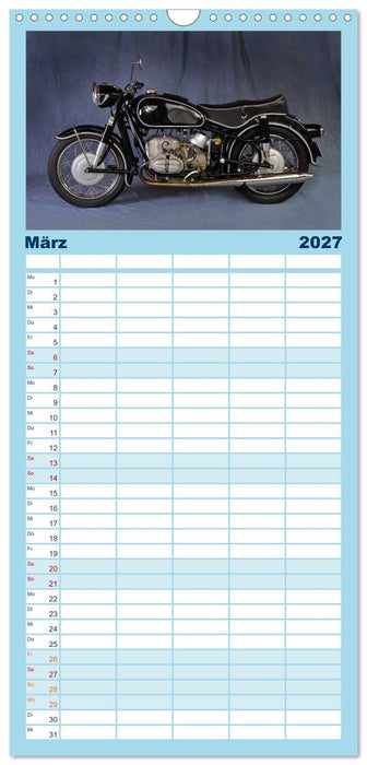 Deutsche Motorrad Oldtimer (CALVENDO Familienplaner 2027)
