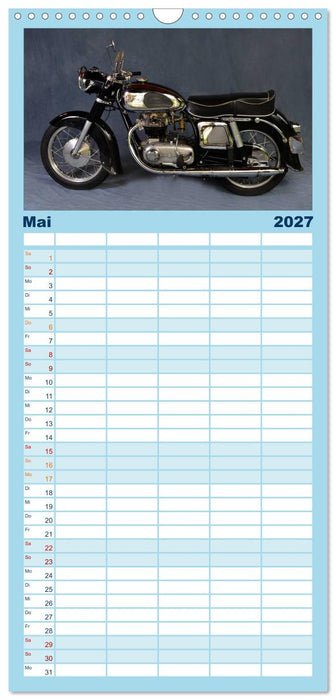 Deutsche Motorrad Oldtimer (CALVENDO Familienplaner 2027)