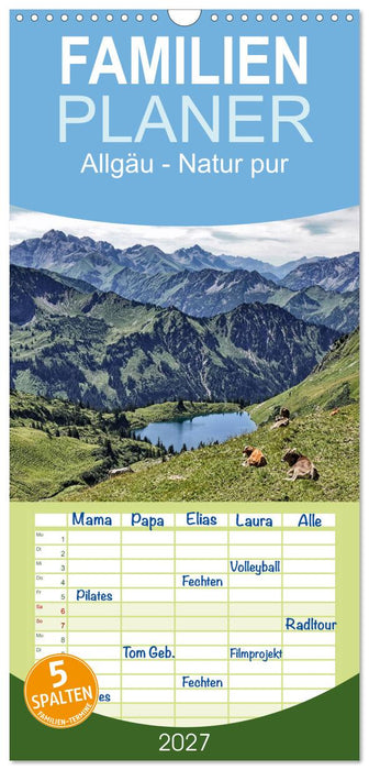 Allgäu - Natur pur (CALVENDO Familienplaner 2027)