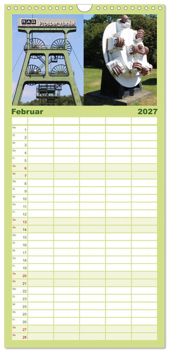 Zeche Prosper-Haniel Bottrop (CALVENDO Familienplaner 2027)