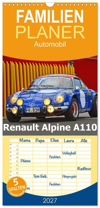 Renault Alpine A110 (CALVENDO Familienplaner 2027)