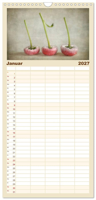 Vintage Flowers (CALVENDO Familienplaner 2027)