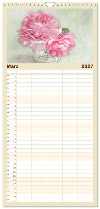 Vintage Flowers (CALVENDO Familienplaner 2027)