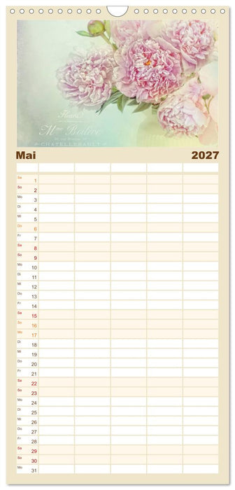 Vintage Flowers (CALVENDO Familienplaner 2027)