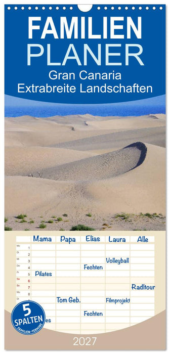 Gran Canaria - Extrabreite Landschaften (CALVENDO Familienplaner 2027)