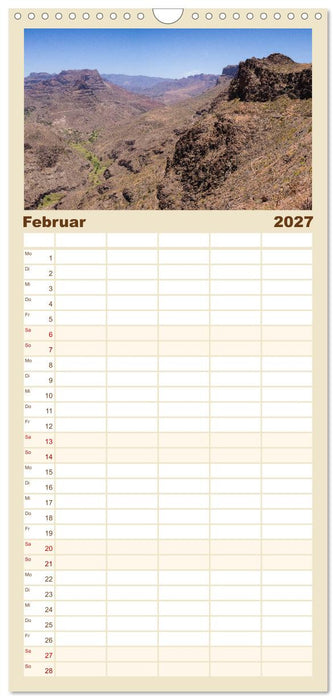 Gran Canaria - Extrabreite Landschaften (CALVENDO Familienplaner 2027)