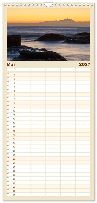 Gran Canaria - Extrabreite Landschaften (CALVENDO Familienplaner 2027)
