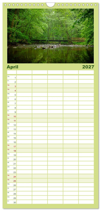 Wege des einfachen Glücks - Spaziergänge im Wald (CALVENDO Familienplaner 2027)