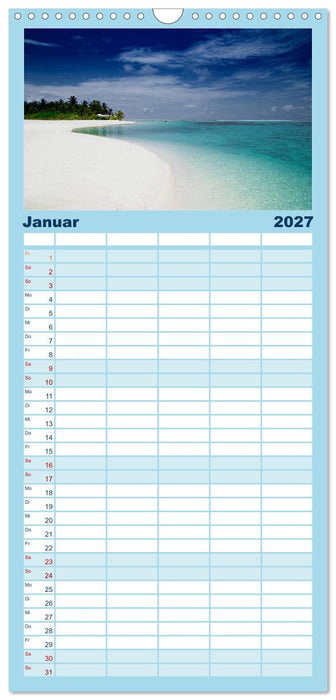 Malediven – Das Paradies im Indischen Ozean III (CALVENDO Familienplaner 2027)
