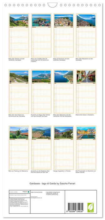 Gardasee - lago di Garda by Sascha Ferrari (CALVENDO Familienplaner 2027)
