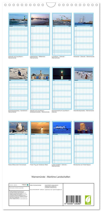 Warnemünde - Maritime Landschaften (CALVENDO Familienplaner 2027)