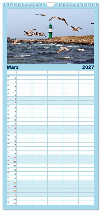 Warnemünde - Maritime Landschaften (CALVENDO Familienplaner 2027)