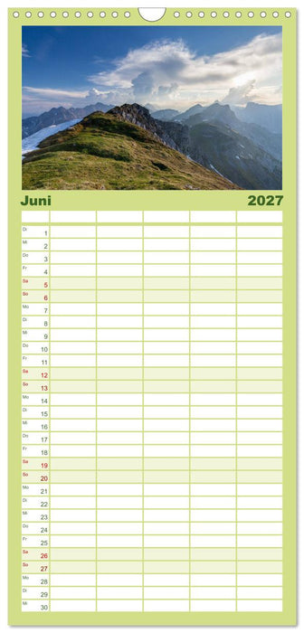 Geheimnisvolle Alpen (CALVENDO Familienplaner 2027)