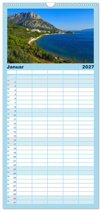 Makarska Riviera - Malerische Urlaubsorte in Dalmatien (CALVENDO Familienplaner 2027)