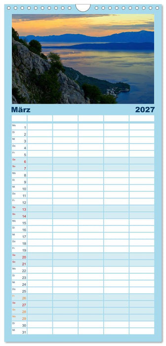 Makarska Riviera - Malerische Urlaubsorte in Dalmatien (CALVENDO Familienplaner 2027)