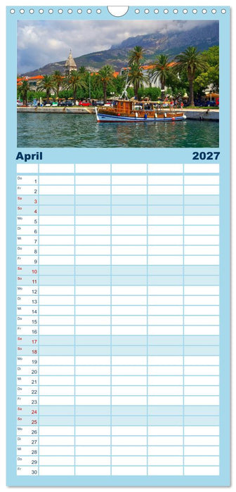 Makarska Riviera - Malerische Urlaubsorte in Dalmatien (CALVENDO Familienplaner 2027)