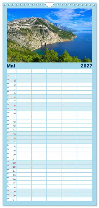 Makarska Riviera - Malerische Urlaubsorte in Dalmatien (CALVENDO Familienplaner 2027)