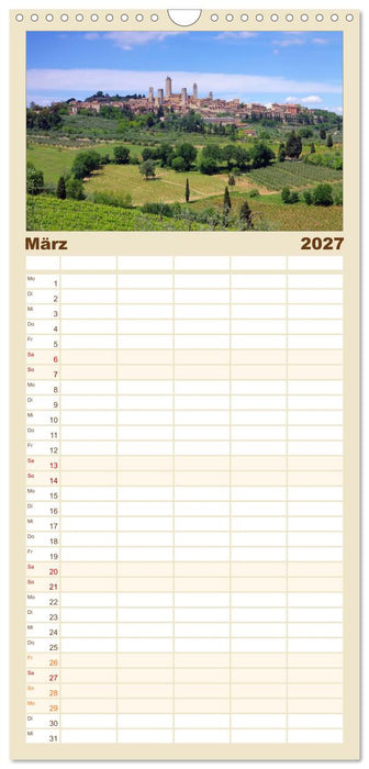 Toskana – Traumlandschaft in Italien (CALVENDO Familienplaner 2027)