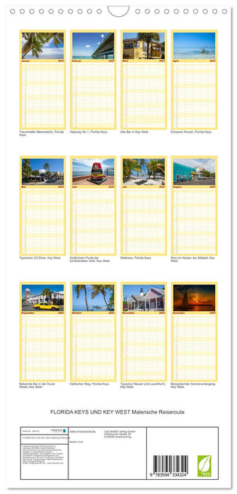 FLORIDA KEYS UND KEY WEST Malerische Reiseroute (CALVENDO Familienplaner 2027)