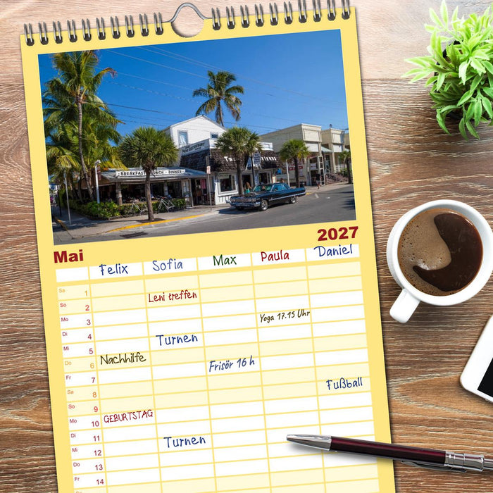 FLORIDA KEYS UND KEY WEST Malerische Reiseroute (CALVENDO Familienplaner 2027)